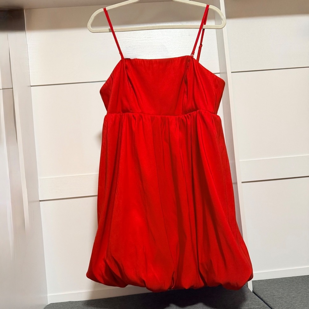 A New Day Puff Mini‎ Strappy/Strapless Dress Size L , Red